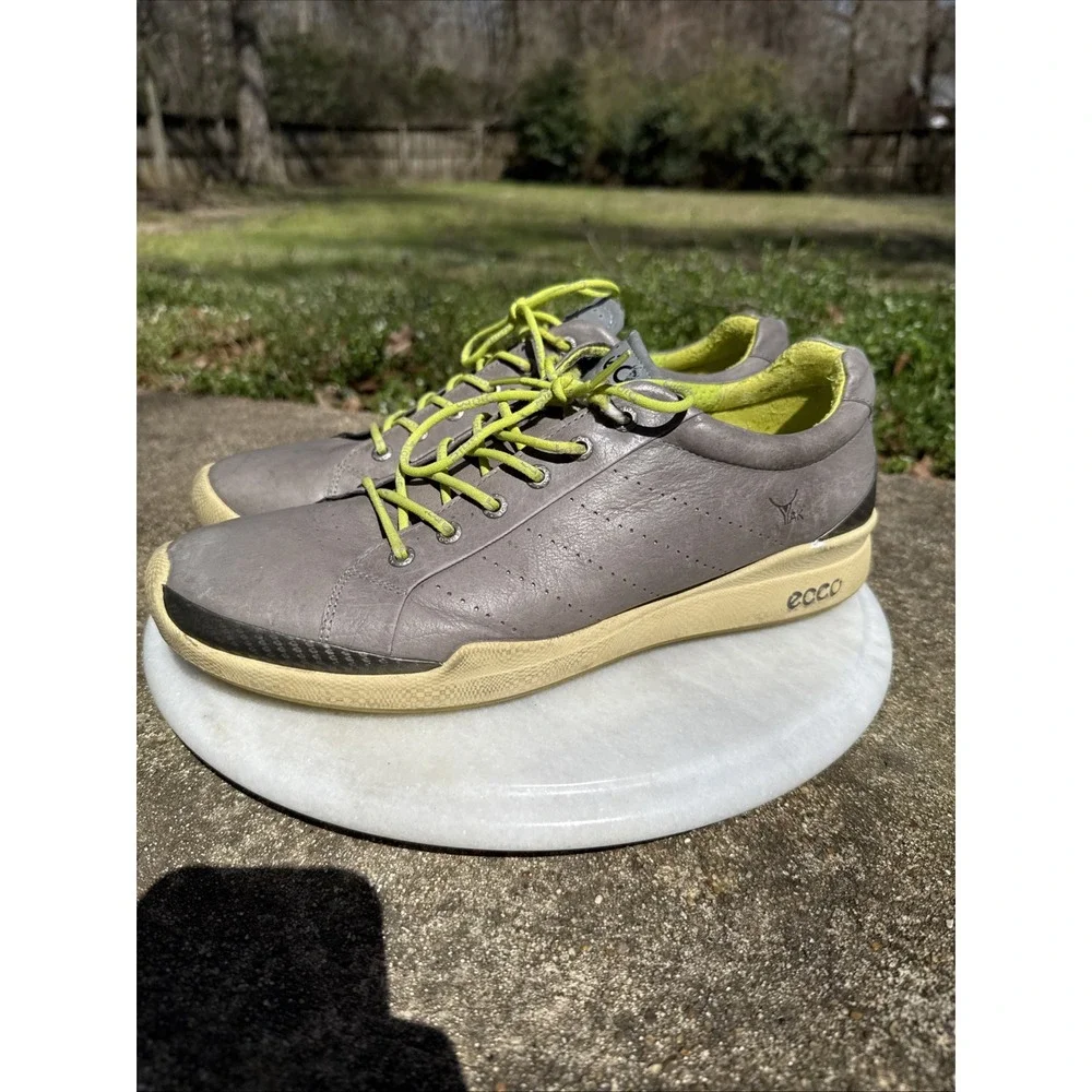 ECCO Biom Hydromax Golf Shoes Yak Leather Mens Size 12-12.5 (EU 46) WORN IN Gray